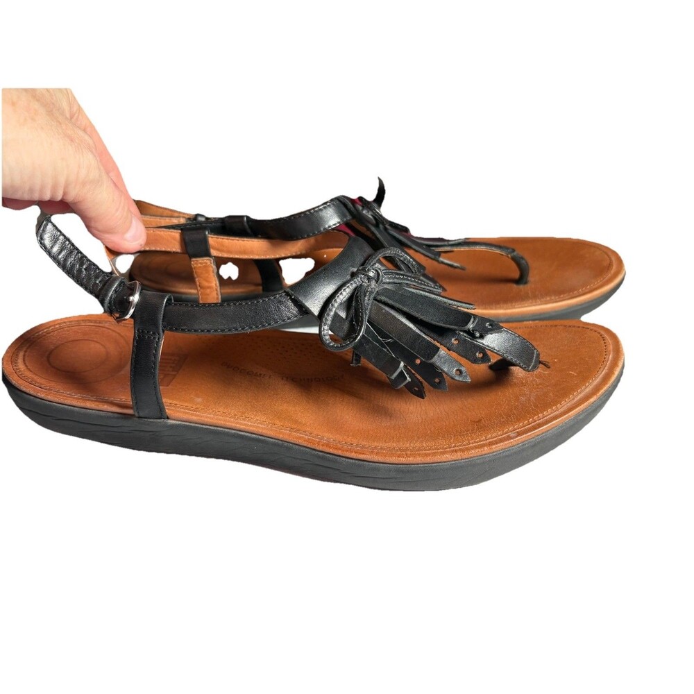 FitFlop Thong Tassle Sandals Womens 10